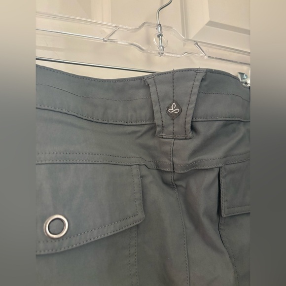 Prana Vintage Mid Rise Bermuda Hike Shorts, Gray, Size 14 - Picture 4 of 8